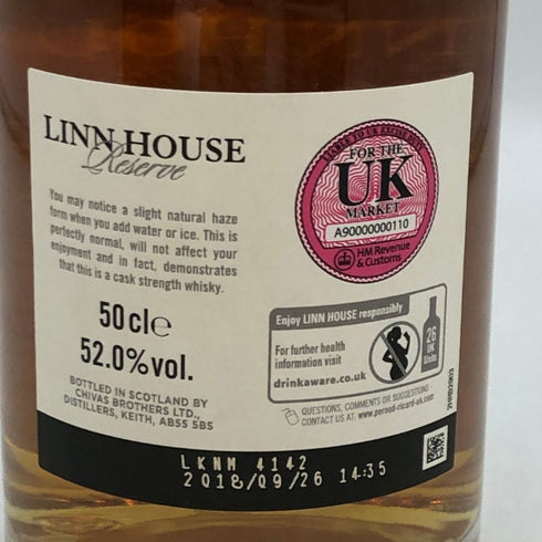 シーバスブラザーズ リンハウス 26年 500ml 52.0% Chivas Brothers スコッチウイスキー【U4】