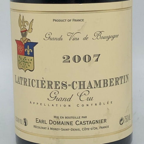 ドメーヌ カスタニエール ラトリシエール シャンベルタン グラン クリュ 2007 750ml 13.5% Domaine Castagnier ブルゴーニュワイン【K0】