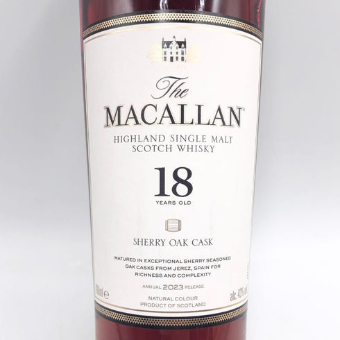 マッカラン 18年 シェリーオークカスク 2023 700ml 43% The MACALLAN 箱付 スコッチウイスキー【O4】