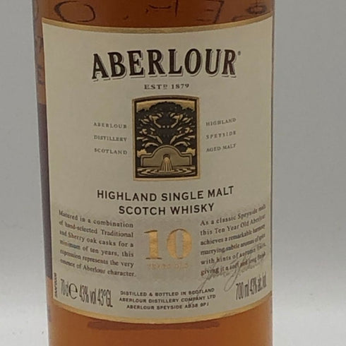 アベラワー 10年 シングルハイランドモルト 700ml 43% ABERLOUR スコッチウイスキー【S2】