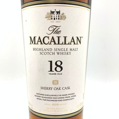 マッカラン 18年 シェリーオークカスク 2019 700ml 43% The MACALLAN 箱無 【T4】