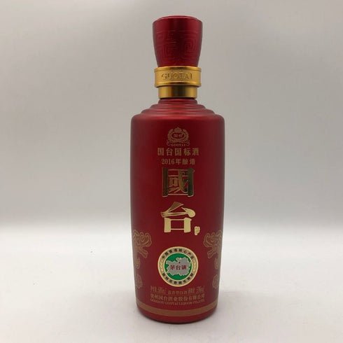 貴州国泰酒 國台 白酒 2016 500ml 53% 赤 陶器ボトル GUOTAI 中国酒1105g【U1】