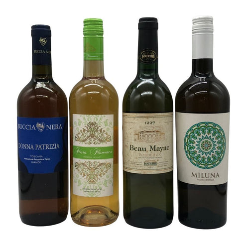 白ワイン まとめ【4本セット】 MILUNA 750ml 11.5% VINO BLANCO SEMISECO 750ml 11% Beau Mayne 750ml 13% DONNA PPATRIZIA 750ml 14% 白ワイン【7-2】