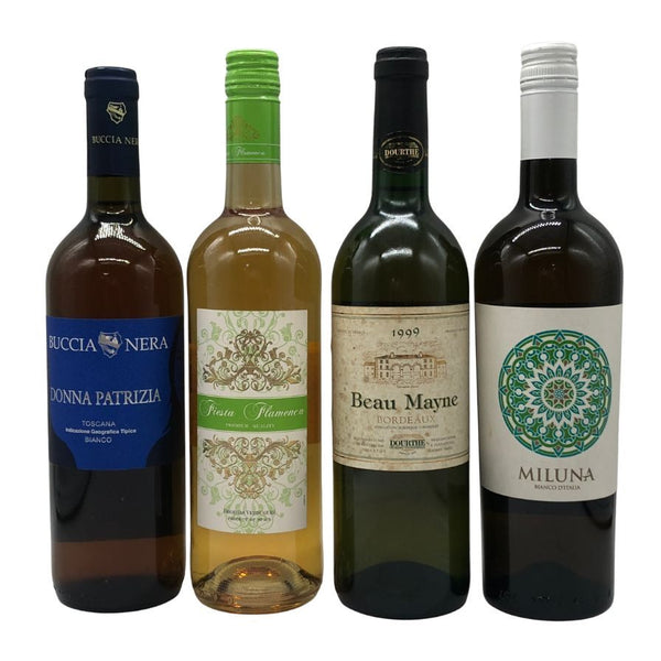 白ワイン まとめ【4本セット】 MILUNA 750ml 11.5% VINO BLANCO SEMISECO 750ml 11% Beau Mayne 750ml 13% DONNA PPATRIZIA 750ml 14% 白ワイン【7-2】