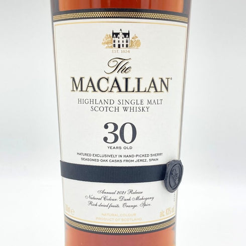 【同梱不可】マッカラン 30年 シェリーオークカスク 2021 700ml 43% MACALLAN SHERRY OAK CASKS スコッチウイスキー【H】