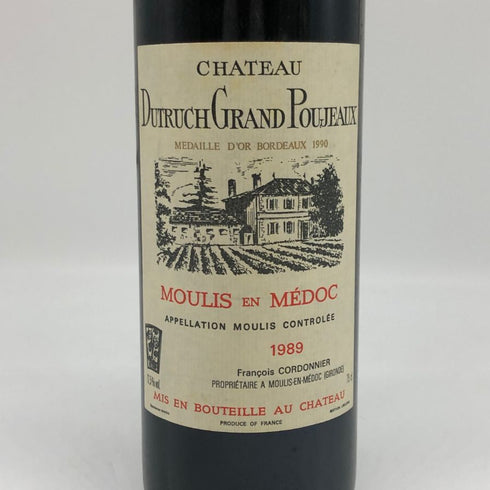 シャトー デュトリュック グラン プジョー 1989年 750ml 12.5% Chateau Dutruch Grand Poujeaux ボルドーワイン【W1】