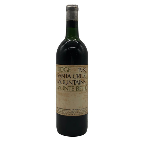 リッジ ヴィンヤーズ サンタクルーズ モンテ ベロ 1989 750ml 15% Ridge Vineyards Monte Bello カリフォルニアワイン【K4】