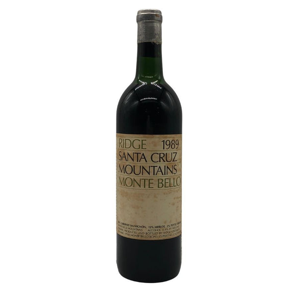 リッジ ヴィンヤーズ サンタクルーズ モンテ ベロ 1989 750ml 15% Ridge Vineyards Monte Bello カリフォルニアワイン【K4】