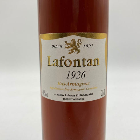 ラフォンタン アルマニャック 1926 40% 200ml Lafontan Armagnac 【O1】