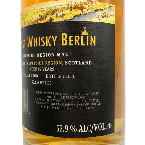 スペイサイド リージョン 19年 2000 キュンストラー ザンジバー 700ml 52.9% SPEYSIDE スコッチウイスキー【F4】