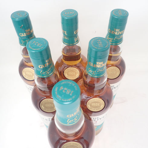 【セット】グレンリベット ダブルオーク 12年 700ml シングルモルト 箱付き THE GLENLIVET 6本セット 同梱不可【SKU】