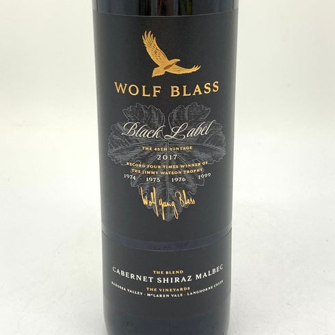 ウルフブラス ブラックラベル カベルネ シラーズ マルベック 2017 750ml 14.5% Wolf Blass Black Label Cabernet Sauvignon Shiraz 【E2】