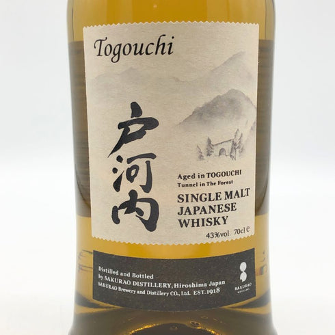 東京都限定◆戸河内 シングルモルト ジャパニーズ ウイスキー 700ml 43% TOGOUCHI 【K0】