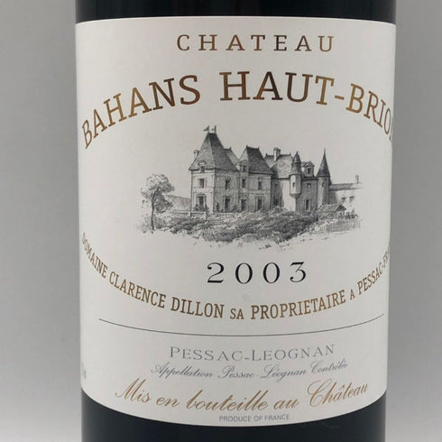 シャトー バーン オー ブリオン 2003 750ml 12.5% Chateau Bahans Haut-Brion ボルドーワイン【Q0】