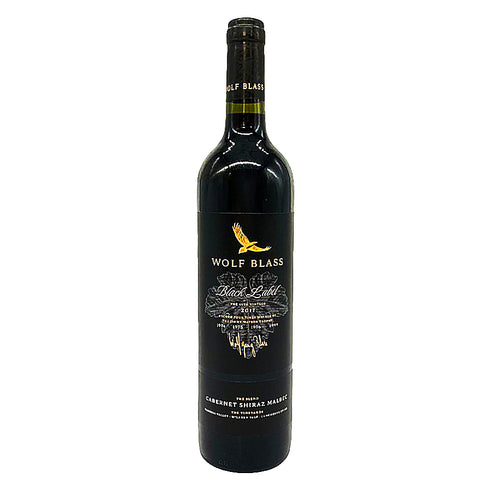 ウルフブラス ブラックラベル カベルネ シラーズ マルベック 2017 750ml 14.5% Wolf Blass Black Label Cabernet Sauvignon Shiraz 赤ワイン【Ⅾ2】