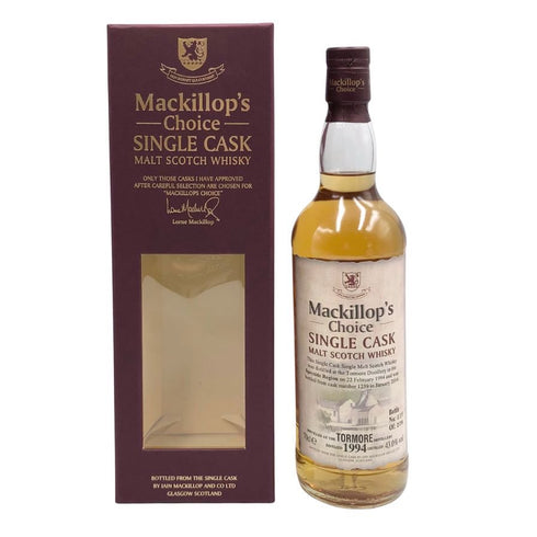 マキロップチョイス トーモア 19年 1994-2014 シングルカスク 700ml 43% Mackillop's Choice TORMORE スコッチウイスキー【K4】