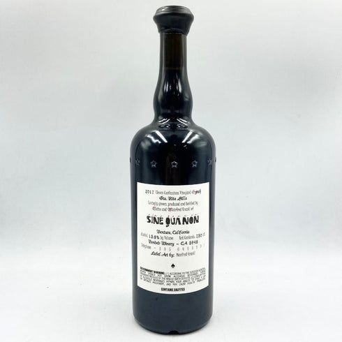 シネ クア ノン イレブンコンフェッションズ グルナッシュ 2017 15.5% 750ml Sine Qua Non “Eleven Confessions“ Grenache カリフォルニアワイン【L4】