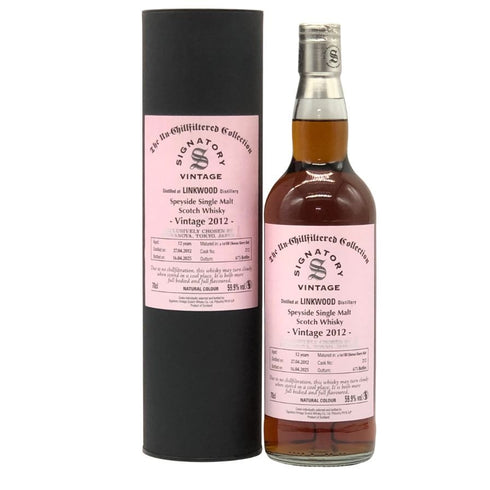 シグナトリー リンクウッド 12年 2012-2025 for SHINANOYA 1stフィルオロロソシェリーバット 700ml 59.9% Linkwood スコッチウイスキー【N0】