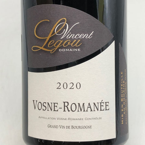 ヴァンサン ルグー ヴォーヌ ロマネ 2020 750ml 13% VOSNE-ROMANEE Vincent Legou ブルゴーニュワイン【M1】