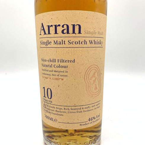 アラン 10年 ノンチルフィルタード 700ml 46% Arran スコッチウイスキー【B1】