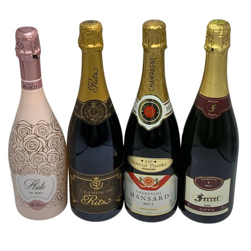 シャンパン 【4本セット】MANSARD 750ml 12% FLUTE 750ml 11% RITZ 750ml 12% Ferret 750ml 11.5% シャンパン【7-0】
