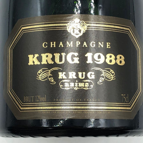 クリュッグ ヴィンテージ 1988 12% 750ml KRUG シャンパン【A3】
