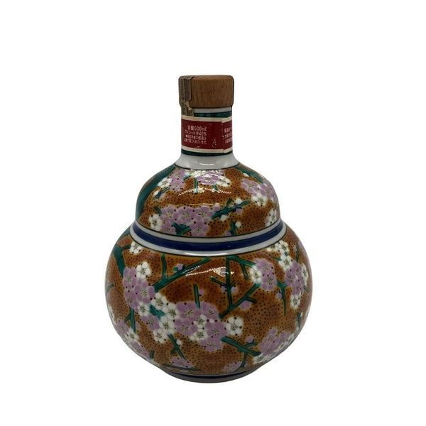 サントリー ブランデー スペシャルボトルコレクション 九谷焼 吉田屋風紅白梅文瓢形瓶 陶器ボトル 40% 600ml Suntory ブランデー1017g【S4】