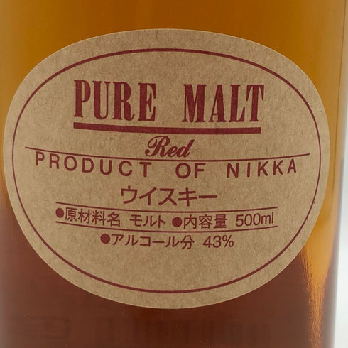 東京都限定◆ニッカウイスキー ピュアモルト 蒸留所限定 レッド 500ml 43% NIKKA WHISKY PURE MALT 【M4】