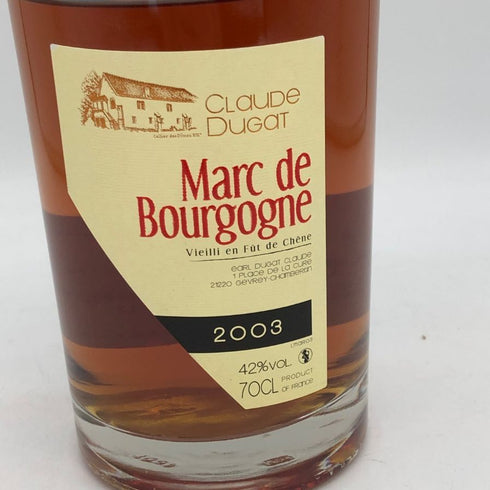クロード デュガ オー ド ヴィー ド マール 2003 700ml 42% Marc de Bourgogne ブランデー【G4】