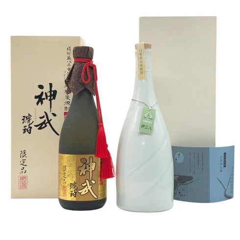 【焼酎2本セット】球磨焼酎 米 伊三八 720ml 40%&本格麦焼酎 神武琥珀 限定品 720ml 25% 【7-0】