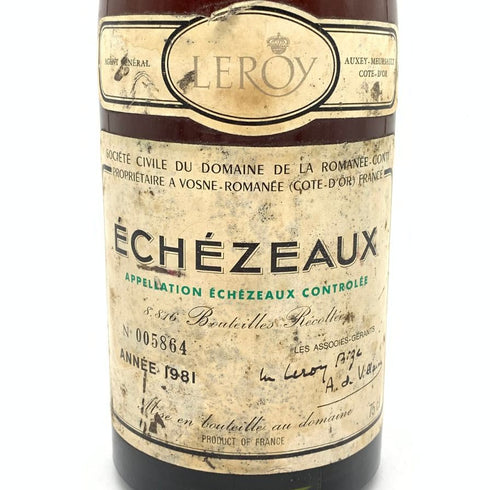ドメーヌ ド ラ ロマネコンティ エシェゾー 1981 750ml DRC Domaine de la Romanée-Conti ECHEZEAUX 【同梱不可】【AFA15】