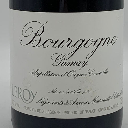 メゾン ルロワ ブルゴーニュ ガメイ 2012 750ml 12.5% MAISON LEROY Bourgogne Gamay ブルゴーニュワイン【C3】