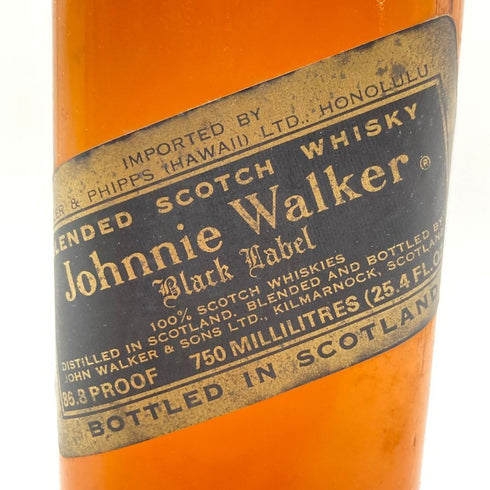 ジョニーウォーカー ブラックラベル 金キャップ 86.8PROOF 750ml Johnnie Walker BLACK LABEL 【O4】