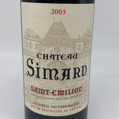 シャトー シマール 2003 750ml 13% CHATEAU SIMARD ボルドーワイン【W1】