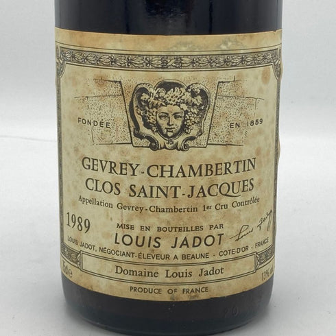 ルイ ジャド ジュヴレ シャンベルタン クロ サン ジャック 1989 750ml 13% LOUIS JADOT ブルゴーニュワイン【O1】