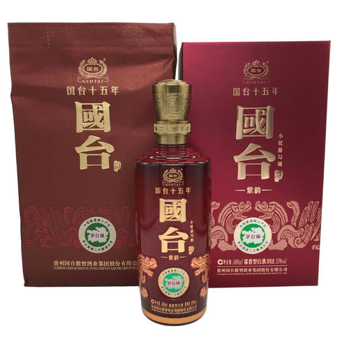 貴州茅台鎮 國台 白酒 15年 500ml 53% 赤 陶器ボトル GUOTAI 中国酒1155g【Z0】