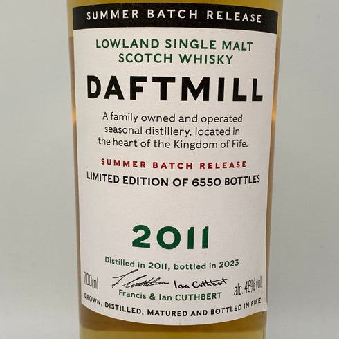 ダフトミル サマーバッチ リリース 2011-2023 46% 700ml DAFTMILL SUMMER BATCH スコッチウイスキー【K】