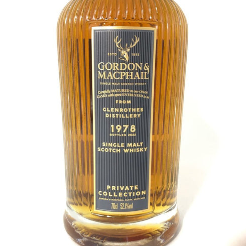 ゴードン&マクファイル グレンロセス 1978 プライベートコレクション 700ml 52.1% GORDON&MACPHAIL GLENROTHES スコッチウイスキー【同梱不可】【【A】