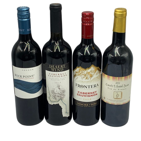 赤ワイン まとめ【4本セット】 FRONTERA 750ml 12%DESERT WIND 750ml 14.3% キュヴェ サン ジャン 750ml 11.5% ROCK POINT 750ml 13.8% 赤ワイン【7-1】