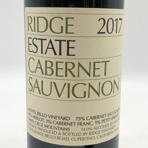 【未開栓】リッジ エステート カベルネ ソーヴィニヨン 2017 750ml 14% RIDGE ESTATE【S4】【中古】