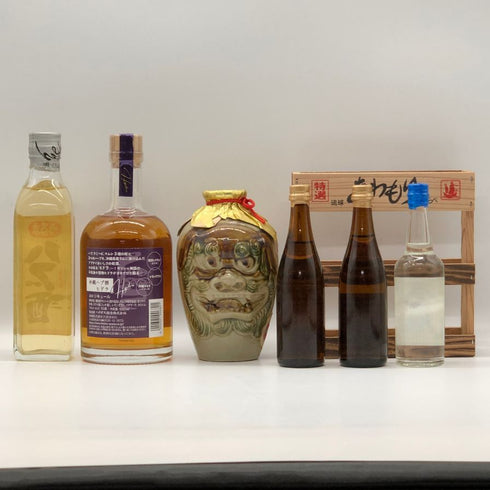 【ハブ酒&泡盛セット】ヘリオス酒造 うるま ハブ酒 300ml 21%&ヘリオス酒造 沖縄ハブ酒 ヒドラ 500ml 15%&あわもり 味くらべ 3本セット 100ml&竜宮醸造 壽 シーサーボトル 容量不明 30% 【20】