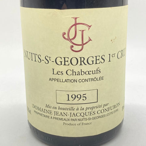 ジャン ジャック コンフュロン ニュイ サン ジョルジュ プルミエクリュ シャブッフ 1995 750ml 13.5% NUITS SAINT GEORGES 1ER CRU LES CHABOEUFS 【I】