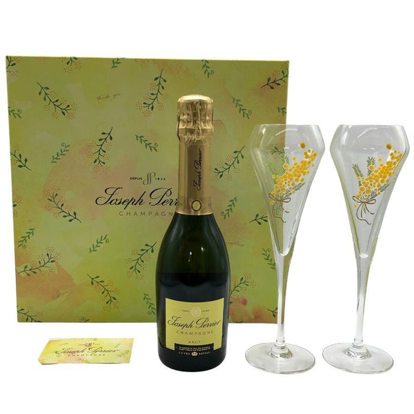 ジョセフ ペリエ キュヴェ ロワイヤル ブリュット ハーフボトル グラスセット 375ml 12% JOSEPH PERRIER シャンパン【D1】