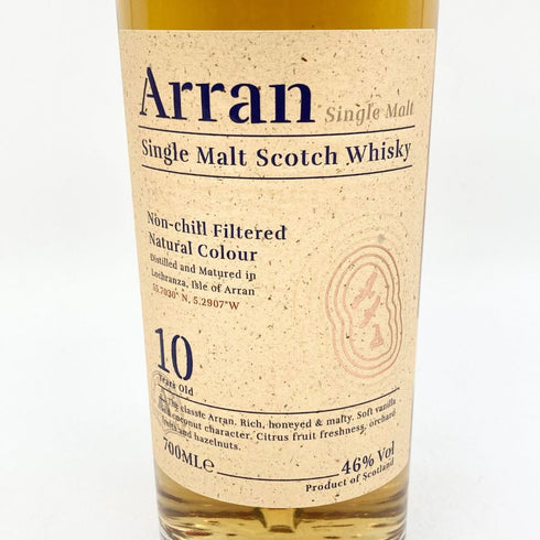 アラン 10年 ノンチルフィルタード 700ml 46% Arran 【N4】