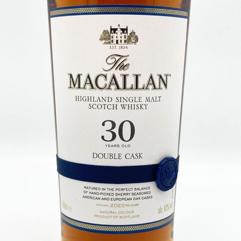 【同梱不可】マッカラン 30年 ダブルカスク 2022 700ml 43% MACALLAN スコッチウイスキー【I】