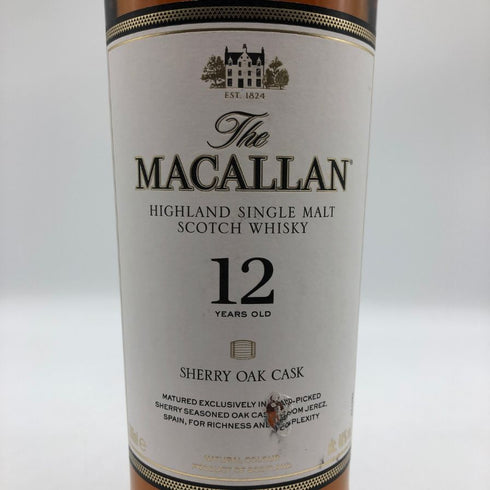 ザ マッカラン 12年 シェリーオークカスク 700ml 40% The MACALLAN 箱無 スコッチウイスキー【O4】