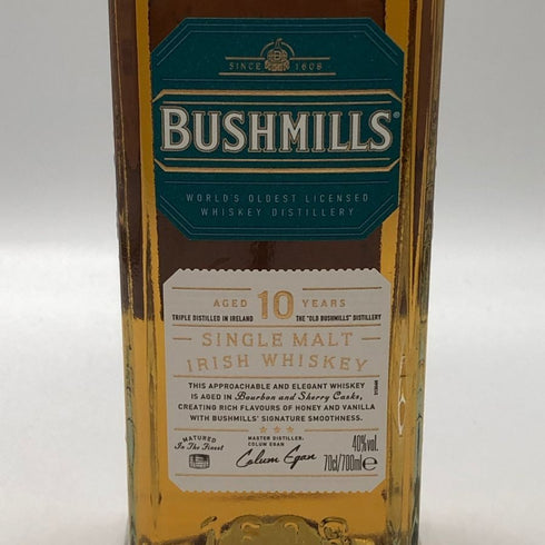 ブッシュミルズ 10年 シングルモルト 700ml 40% BUSHMILLS アイリッシュウイスキー【X4】