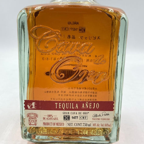 カヴァ デ オロ テキーラ アネホ 750ml 40% Cava de Oro TEQUILA ANEJO テキーラ【B1】