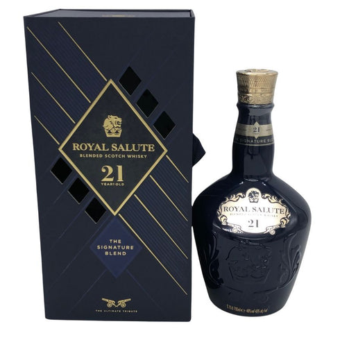 ロイヤルサルート 21年 シグネチャーブレンド 青陶器ボトル 700ml 40% ROYAL SALUTE スコッチウイスキー1432g【F】