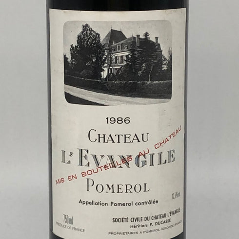 シャトー レヴァンジル 1986 750ml 12.5% CHATEAU L'EVANGILE ボルドーワイン【V】